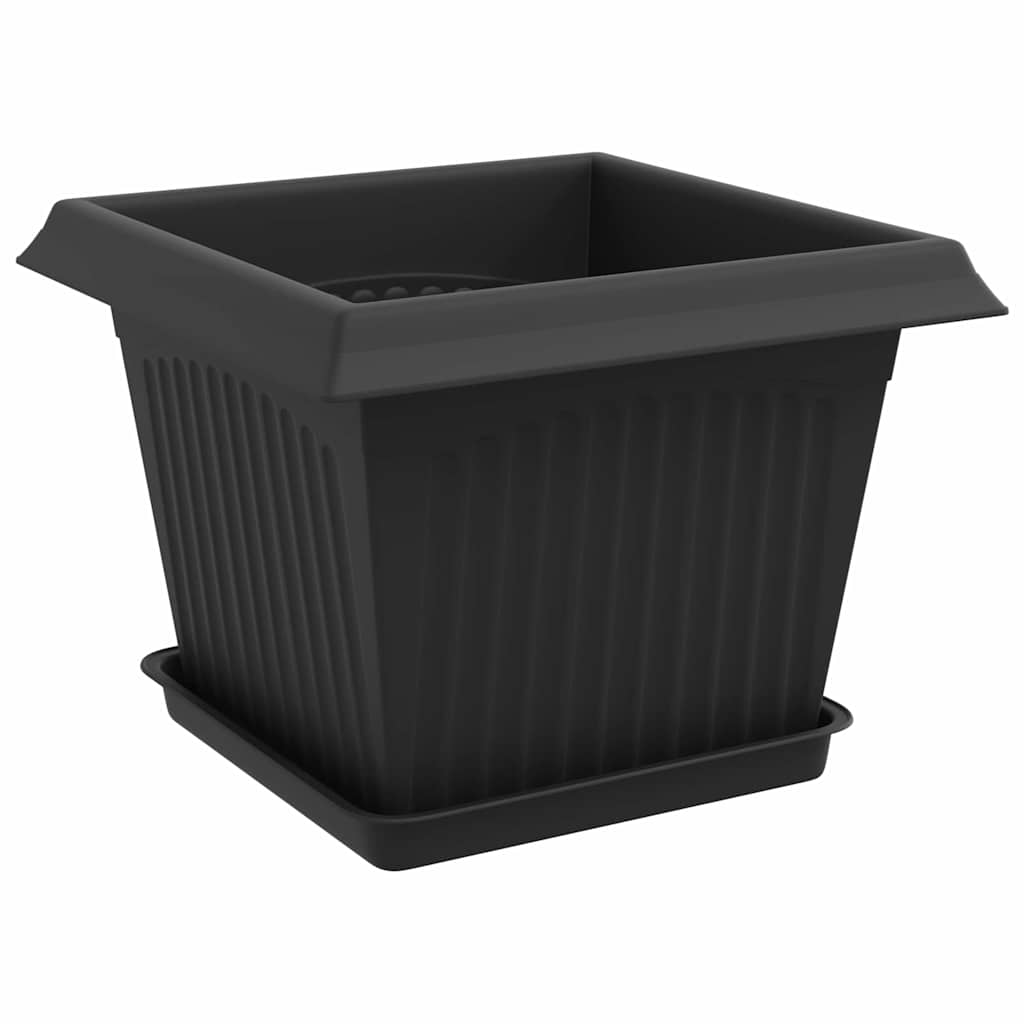 Blumentöpfe 24 stk. Schwarz Kunststoff