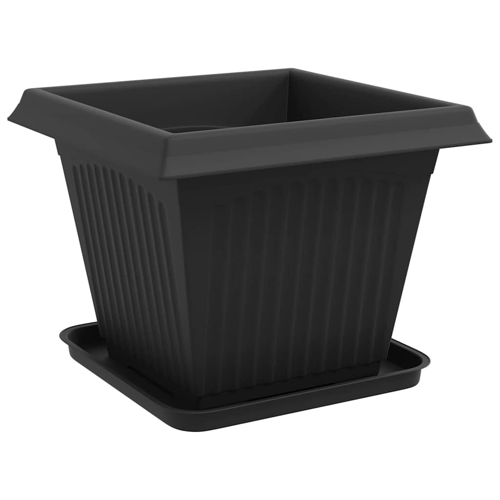 Blumentöpfe 24 stk. Schwarz Kunststoff