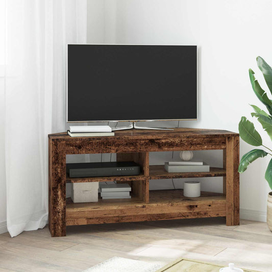 EckTVSchrank 102 x 40,5 x 45 cm Altholz Holzwerkstoff