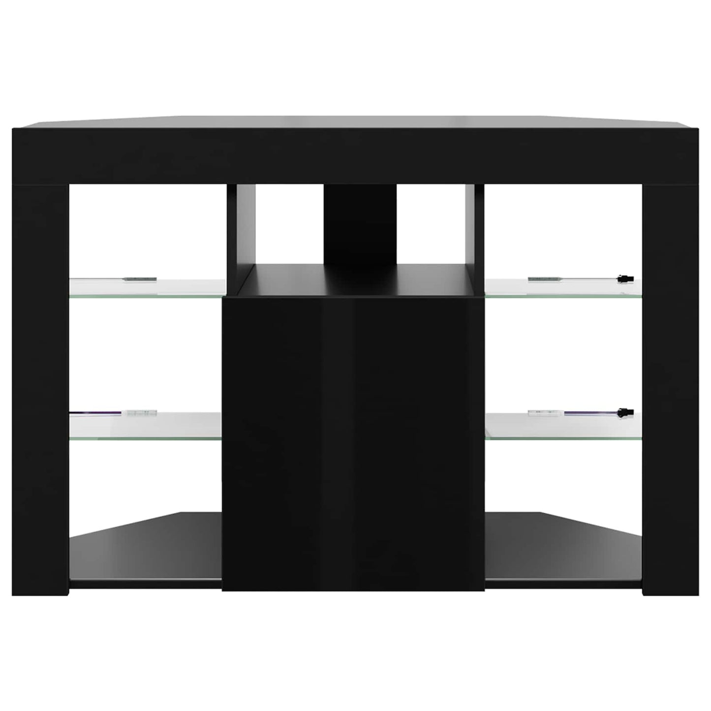 Eck-LED-TV-Schrank 100x40x68cm Schwarz Holzwerkstoff