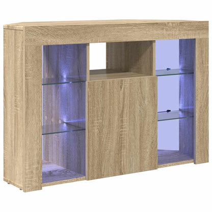 Eck-LED-TV-Schrank 100x40x68cm Sonoma-Eiche Holzwerkstoff