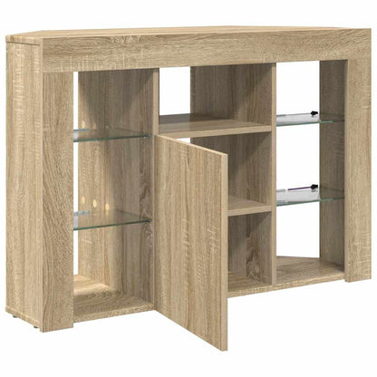 Eck-LED-TV-Schrank 100x40x68cm Sonoma-Eiche Holzwerkstoff