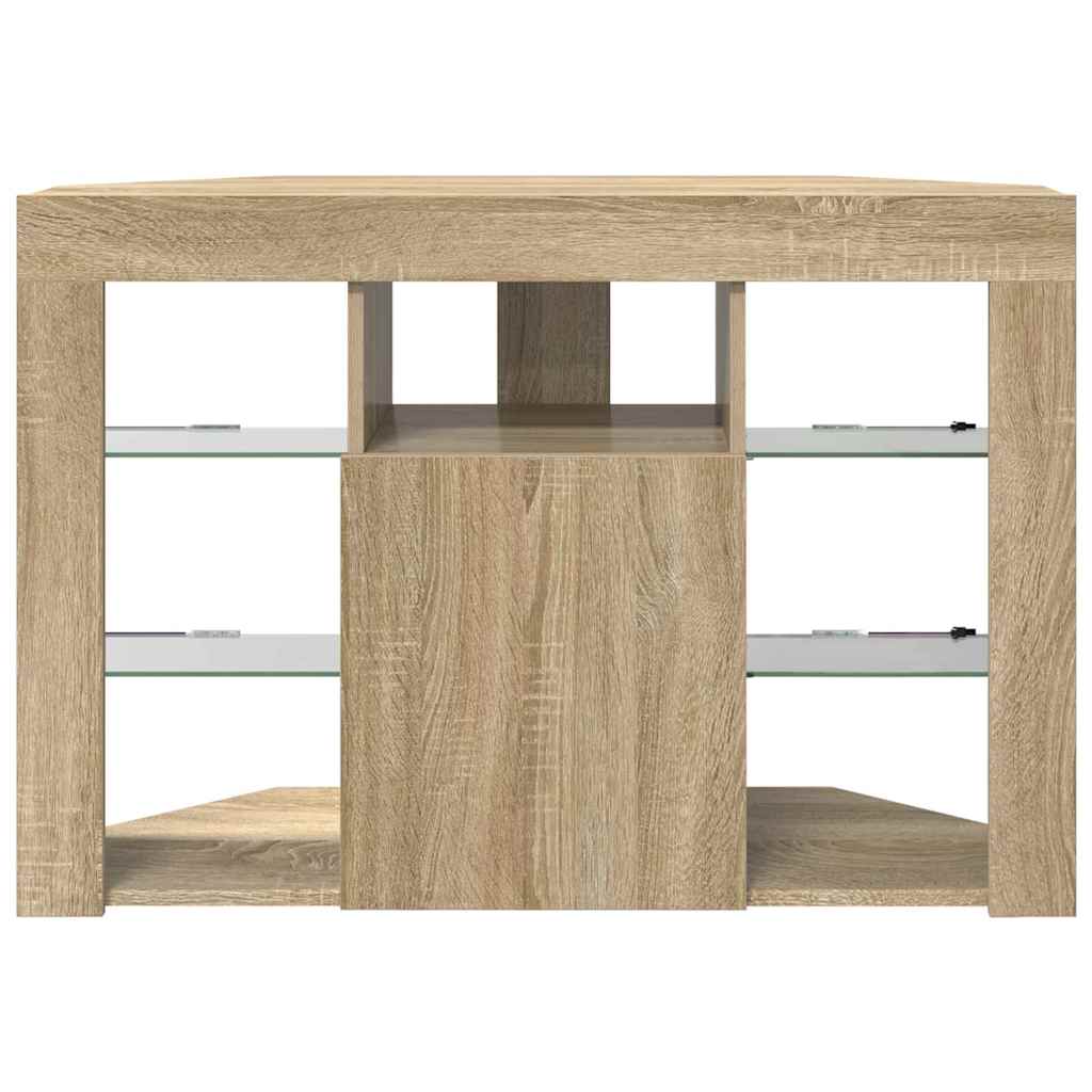 Eck-LED-TV-Schrank 100x40x68cm Sonoma-Eiche Holzwerkstoff