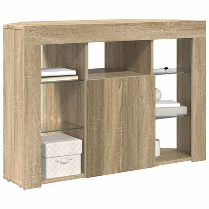 Eck-LED-TV-Schrank 100x40x68cm Sonoma-Eiche Holzwerkstoff