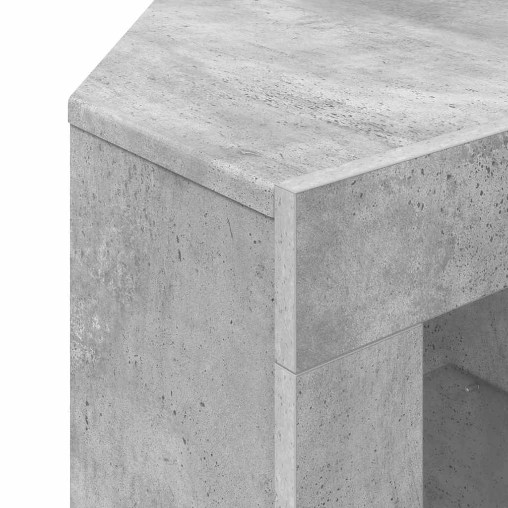 Eck-LED-TV-Schrank 100x40x68cm Beton Grau Holzwerkstoff