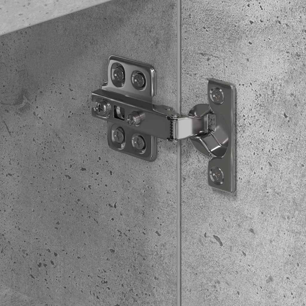 Eck-LED-TV-Schrank 100x40x68cm Beton Grau Holzwerkstoff