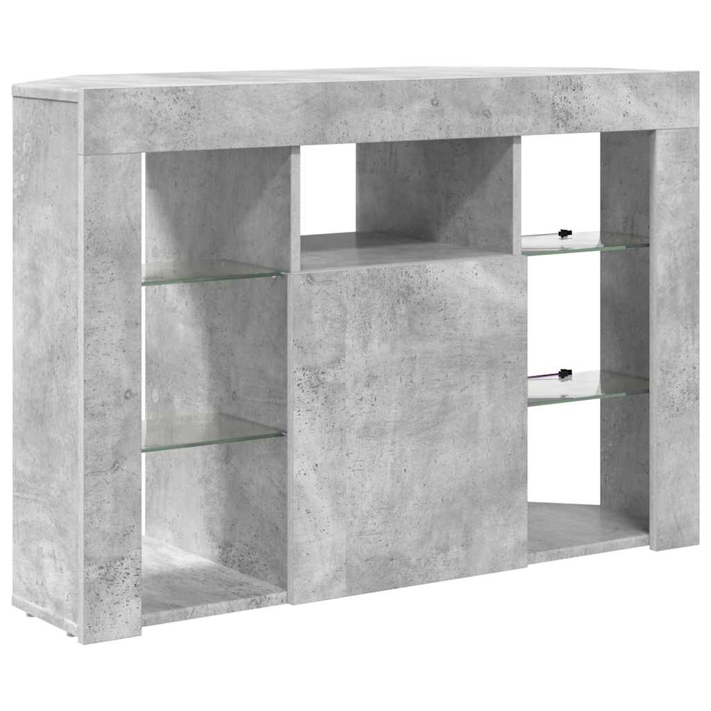 Eck-LED-TV-Schrank 100x40x68cm Beton Grau Holzwerkstoff