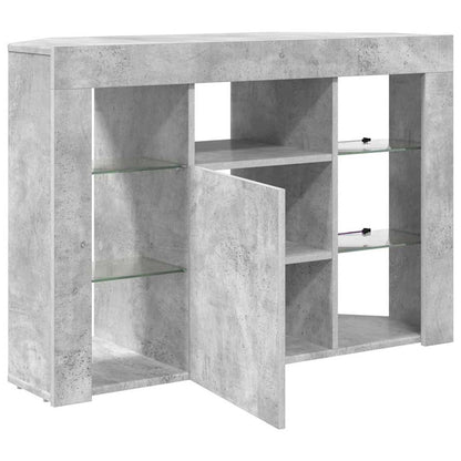 Eck-LED-TV-Schrank 100x40x68cm Beton Grau Holzwerkstoff