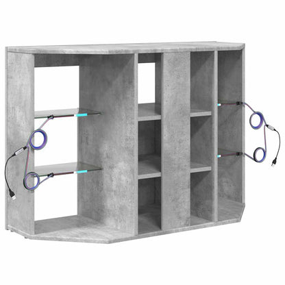 Eck-LED-TV-Schrank 100x40x68cm Beton Grau Holzwerkstoff