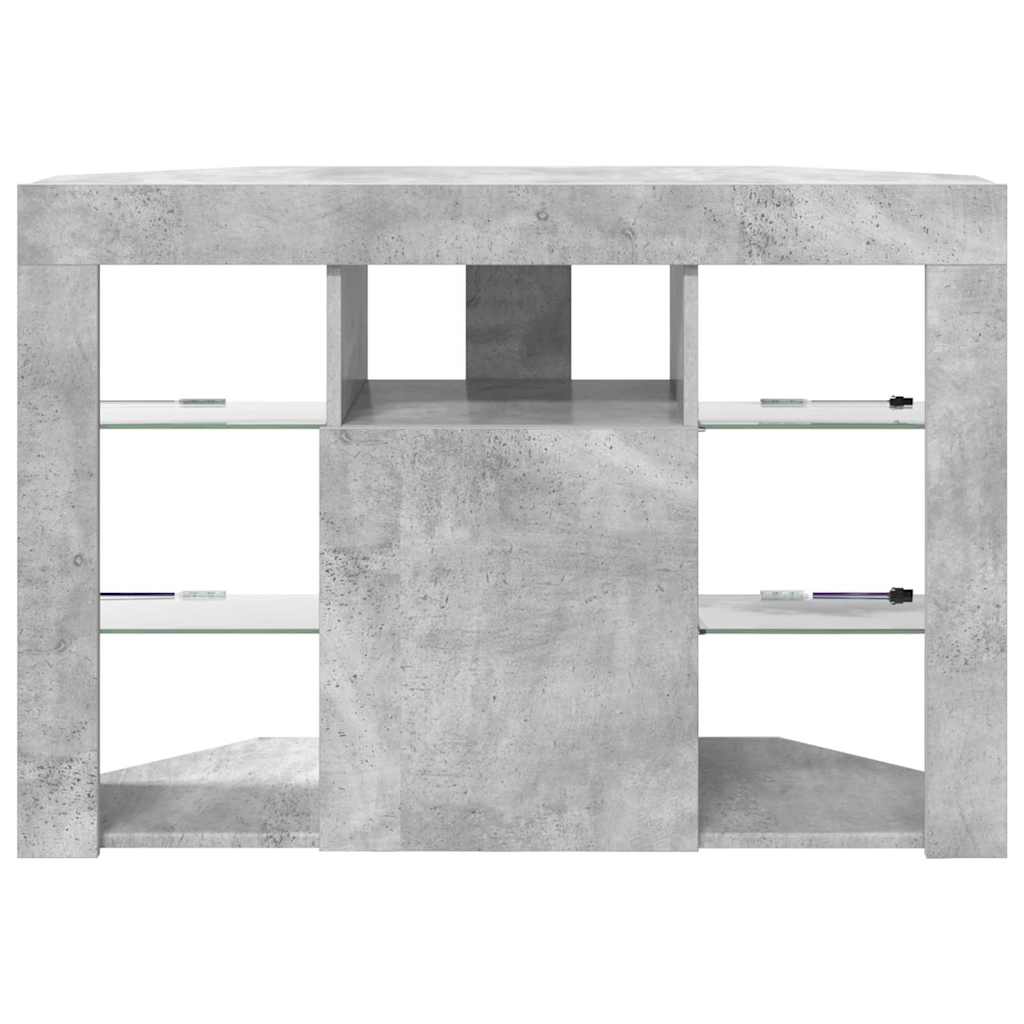 Eck-LED-TV-Schrank 100x40x68cm Beton Grau Holzwerkstoff