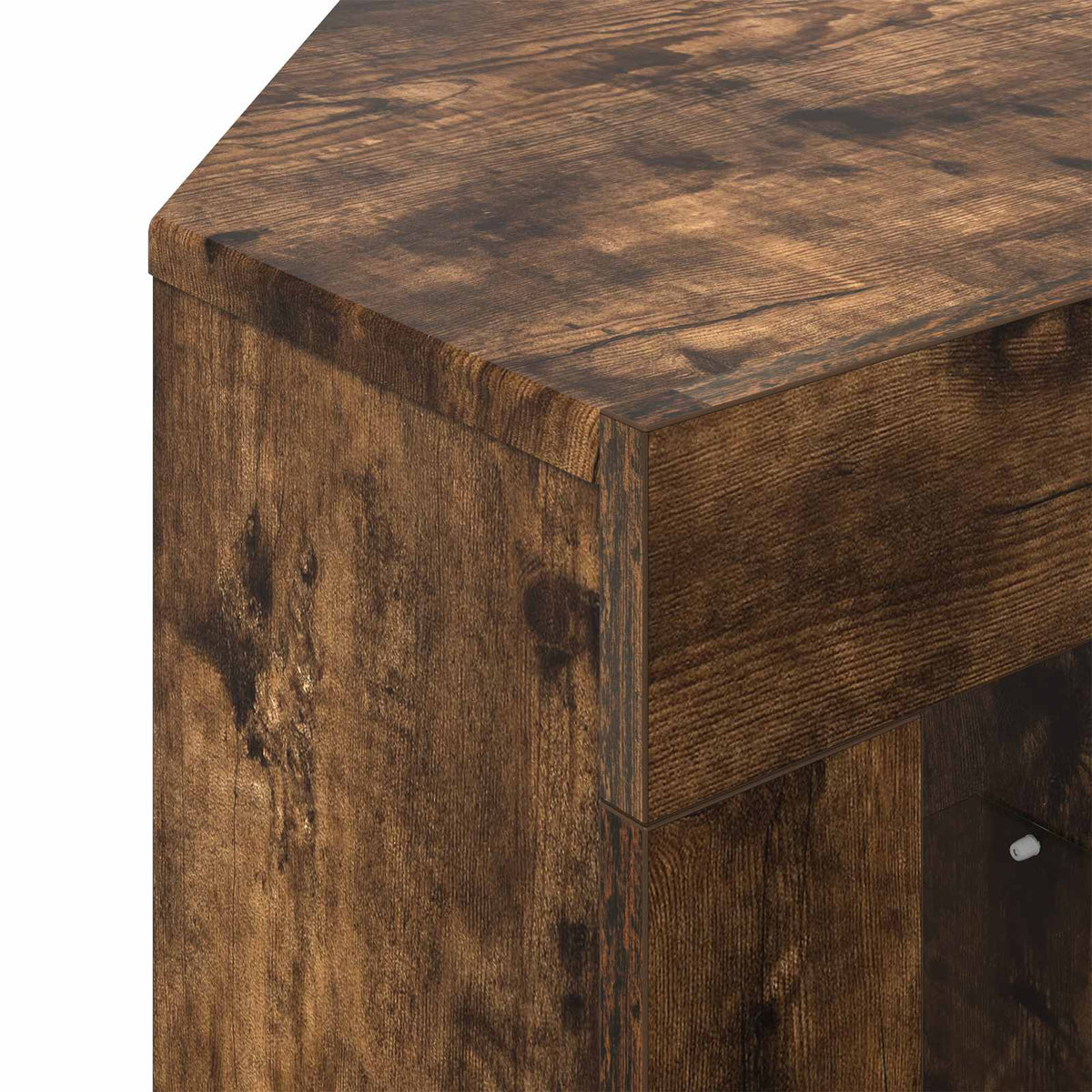 Eck-LED-TV-Schrank 100x40x68cm Geräucherte Eiche Holzwerkstoff