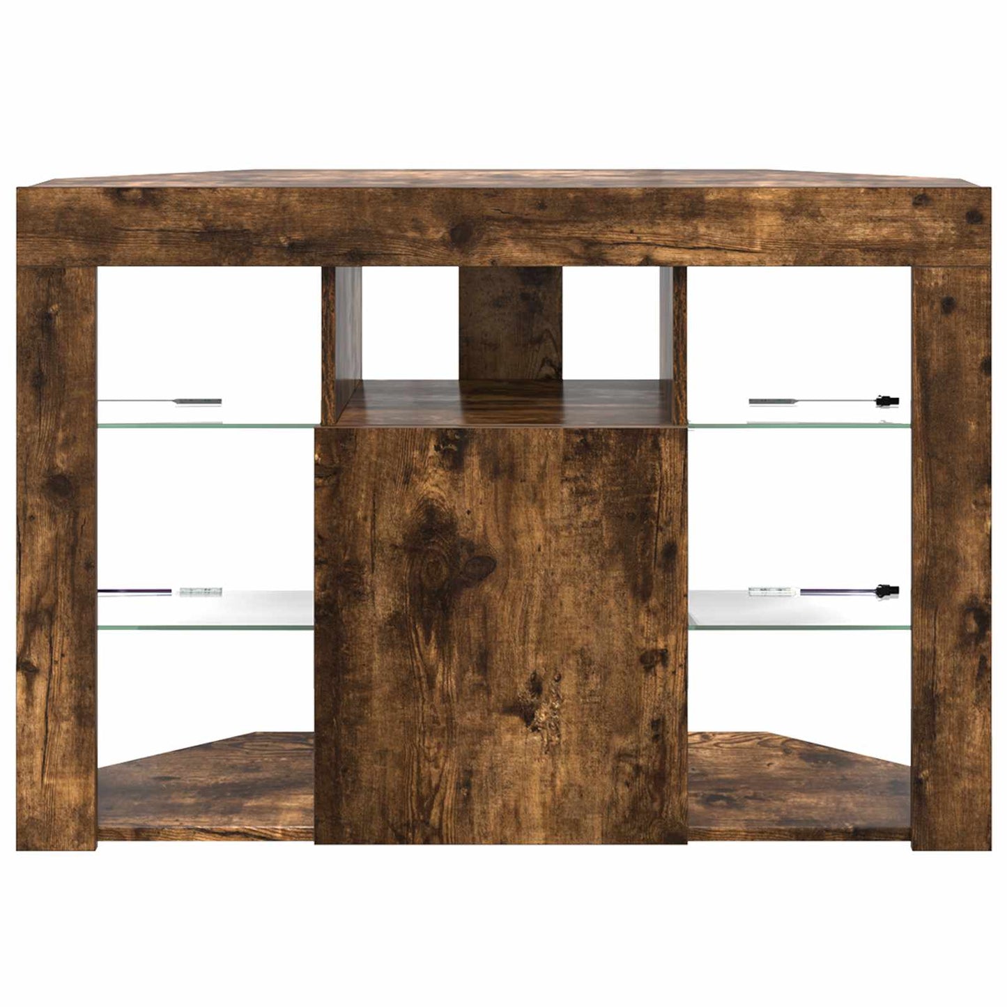 Eck-LED-TV-Schrank 100x40x68cm Geräucherte Eiche Holzwerkstoff