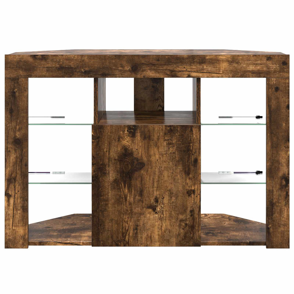 Eck-LED-TV-Schrank 100x40x68cm Geräucherte Eiche Holzwerkstoff