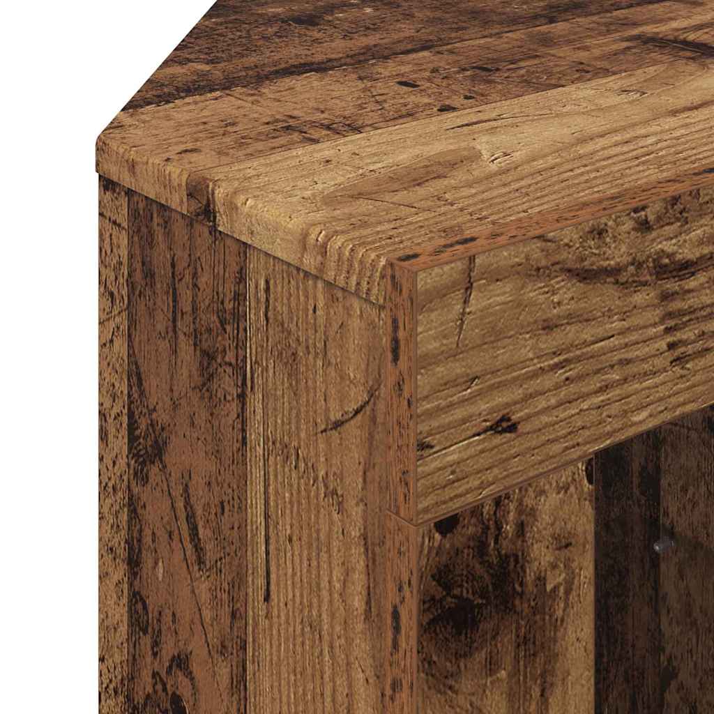 Eck-LED-TV-Schrank 100x40x68cm Altholz Holzwerkstoff