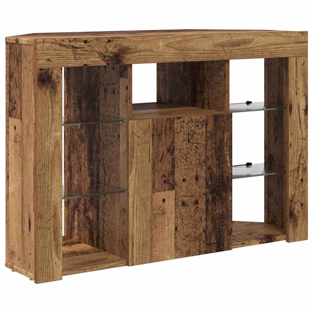 Eck-LED-TV-Schrank 100x40x68cm Altholz Holzwerkstoff