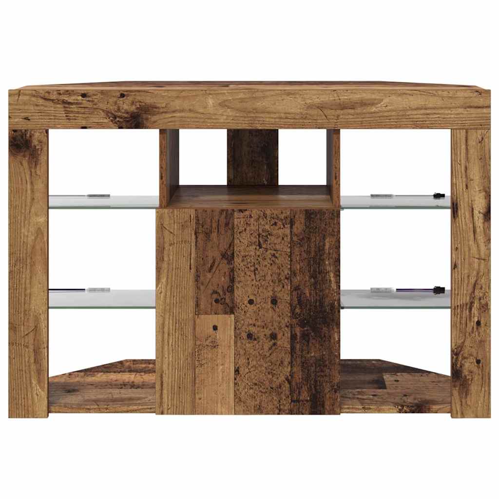 Eck-LED-TV-Schrank 100x40x68cm Altholz Holzwerkstoff
