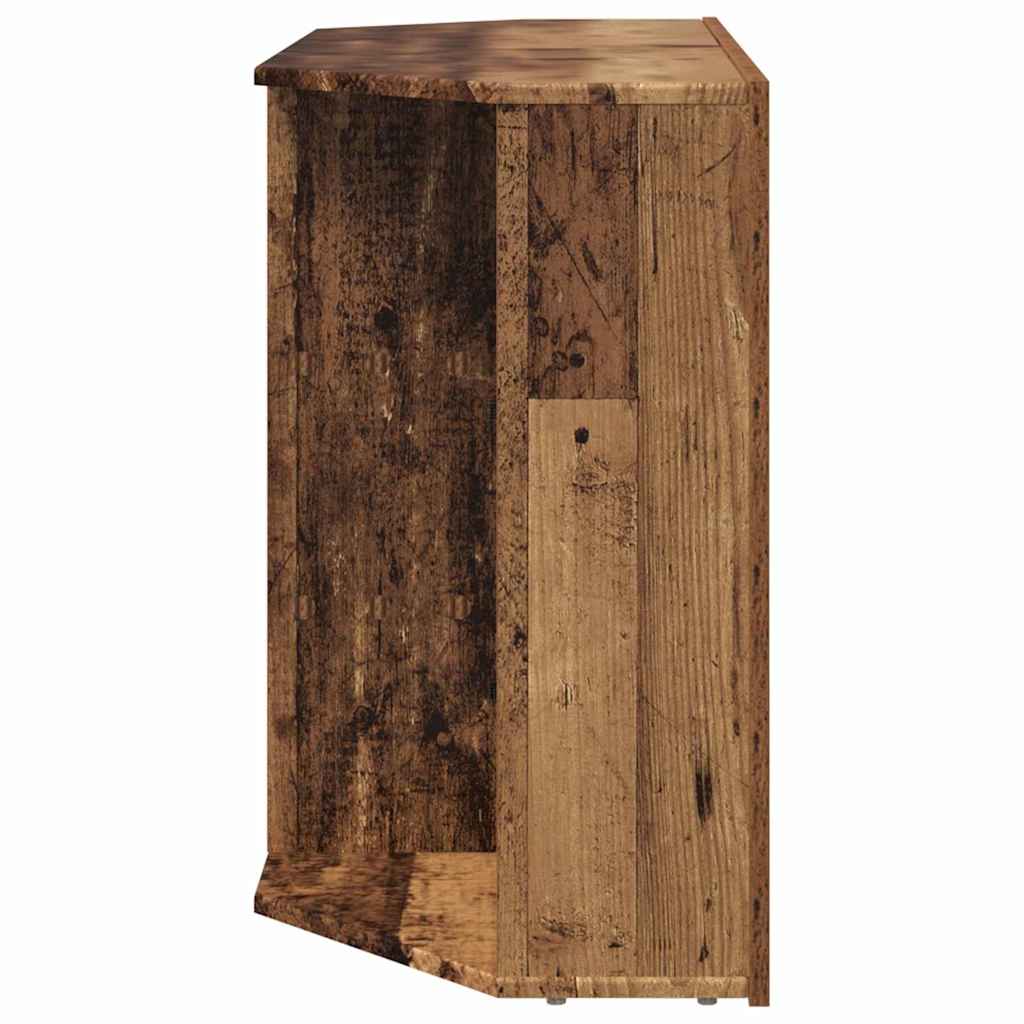Eck-LED-TV-Schrank 100x40x68cm Altholz Holzwerkstoff