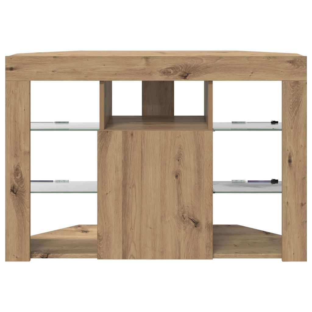 Eck-LED-TV-Schrank 100x40x68cm Artisan-Eiche Holzwerkstoff