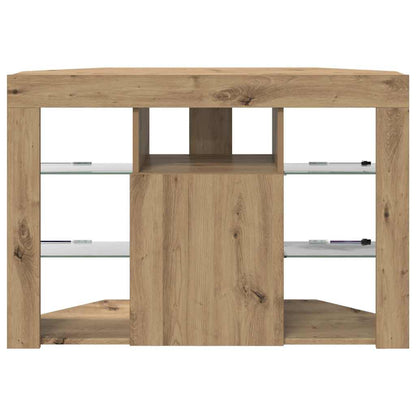 Eck-LED-TV-Schrank 100x40x68cm Artisan-Eiche Holzwerkstoff