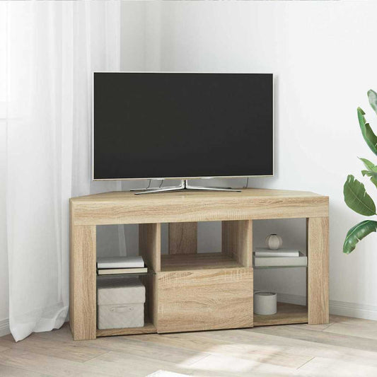 Eck-LED-TV-Schrank 100 x 40 x 50 cm Sonoma-Eiche Holzwerkstoff