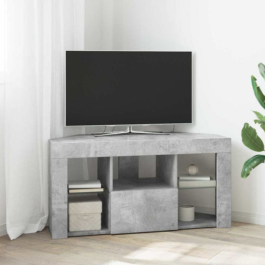 Eck-LED-TV-Schrank 100 x 40 x 50 cm Beton Grau Holzwerkstoff