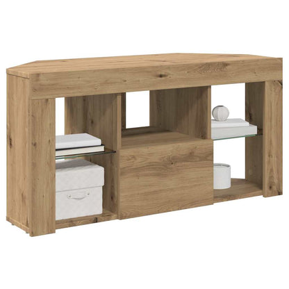 Eck-LED-TV-Schrank 100 x 40 x 50 cm Artisan-Eiche Holzwerkstoff