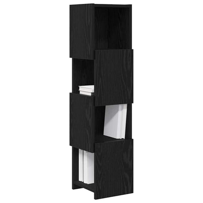 Eckschrank 25,5x25x102cm Holzwerkstoff Schwarz Eichen-Optik