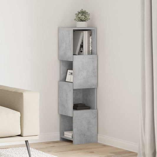 Eckschrank 25,5x25x102cm Holzwerkstoff Betongrau