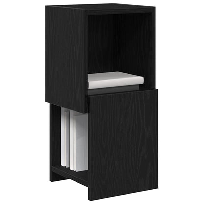 Eckschrank 25,5x25x55cm Holzwerkstoff Schwarz Eichen-Optik