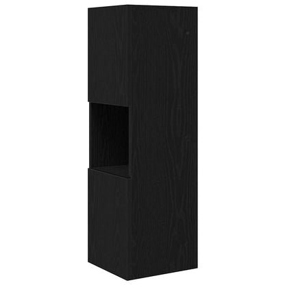 Eckschrank 30,5x30x95cm Holzwerkstoff Schwarz Eichen-Optik