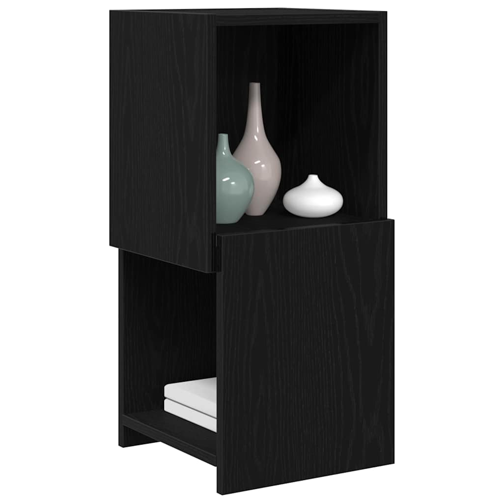 Eckschrank 30,5x30x65cm Holzwerkstoff Schwarz Eichen-Optik