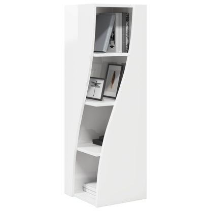 Eckschrank 32x32x102cm Holzwerkstoff Hochglanz Weiß