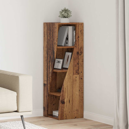 Eckschrank 32x32x102cm Holzwerkstoff Altholz
