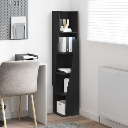Eckschrank 27,5x27x140cm Holzwerkstoff Schwarz