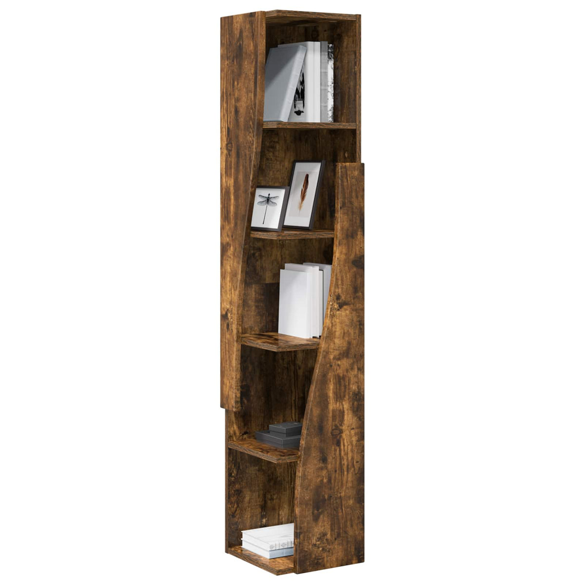 Eckschrank 27,5x27x140cm Holzwerkstoff Räuchereiche