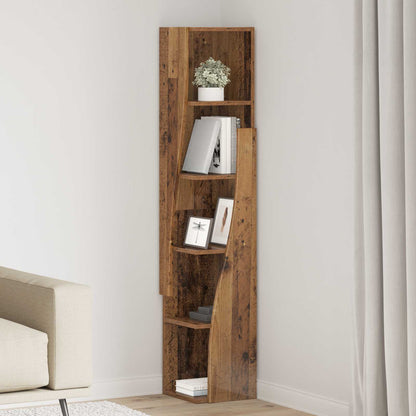 Eckschrank 27,5x27x140cm Holzwerkstoff Altholz