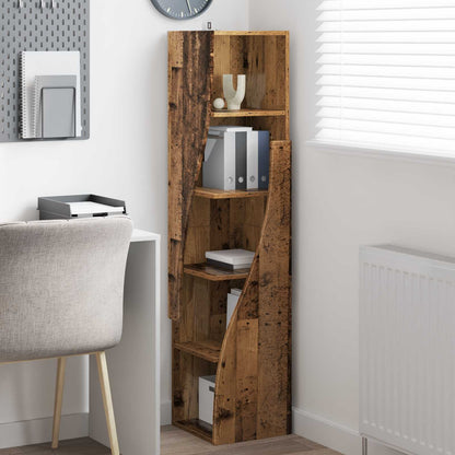 Eckschrank 32x32x140cm Holzwerkstoff Altholz