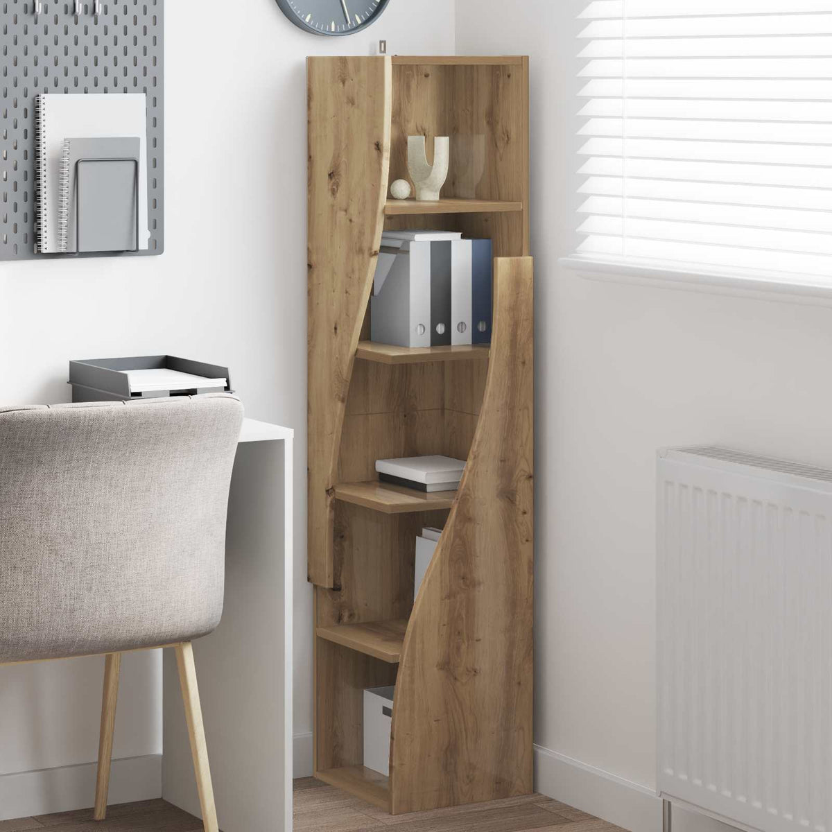 Eckschrank 32x32x140cm Holzwerkstoff Artisan-Eiche
