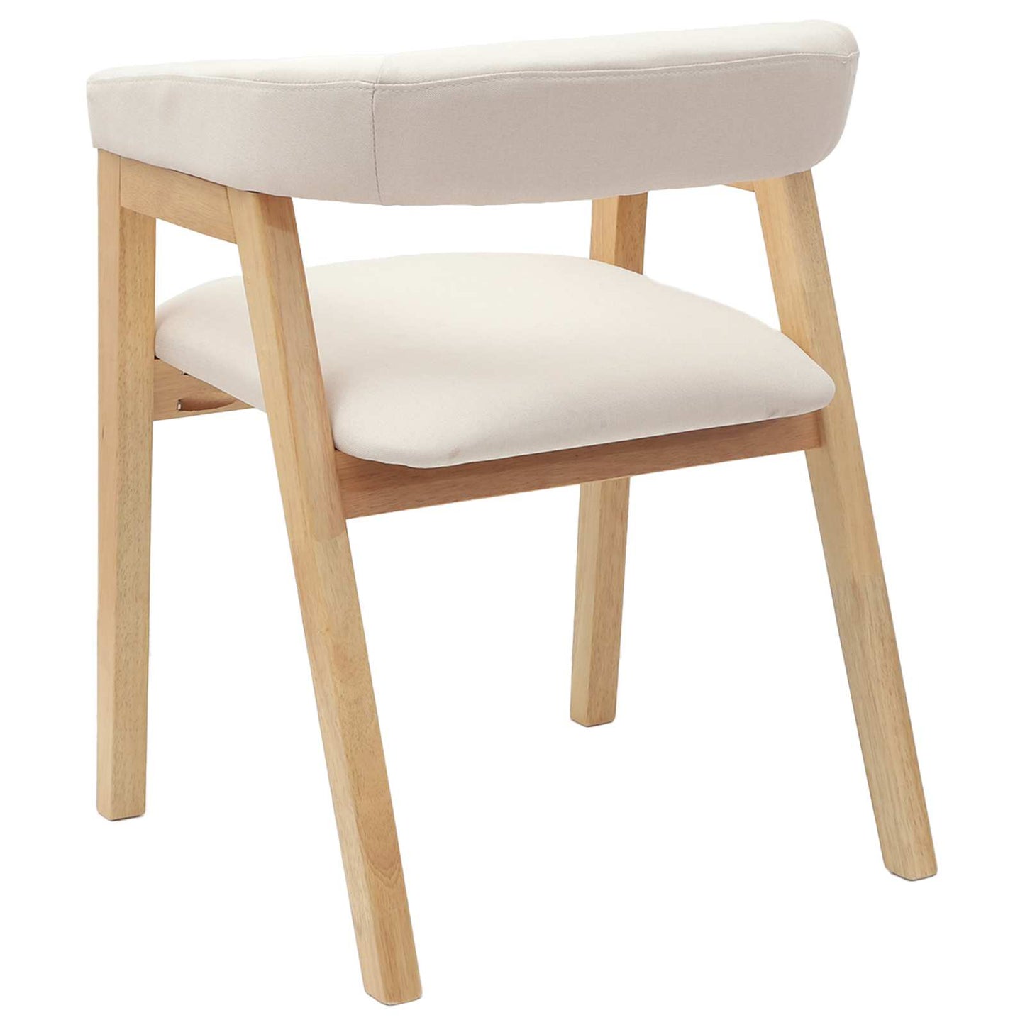 Esszimmerstühle 2 Stk. Massives Gummiholz Natur 54 x 57 x 73 cm
