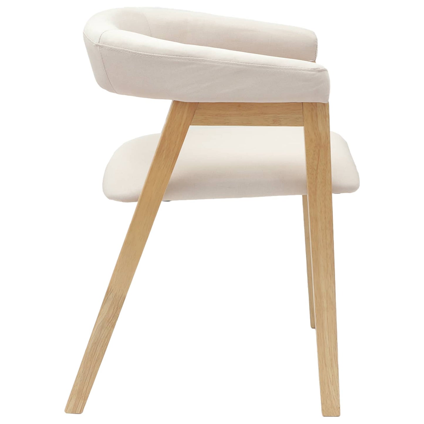 Esszimmerstühle 2 Stk. Massives Gummiholz Natur 54 x 57 x 73 cm