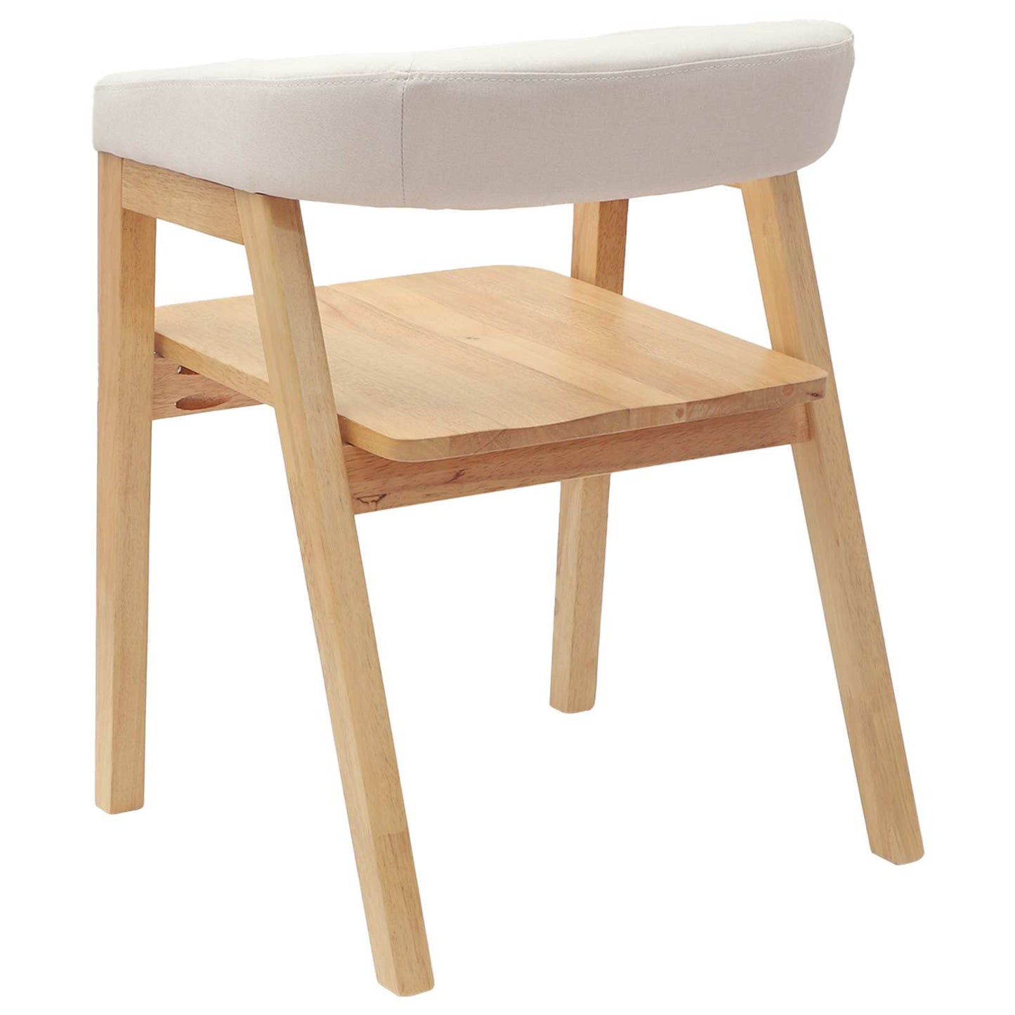Esszimmerstühle 2 Stk. Massives Gummiholz Natur 54 x 57 x 73 cm