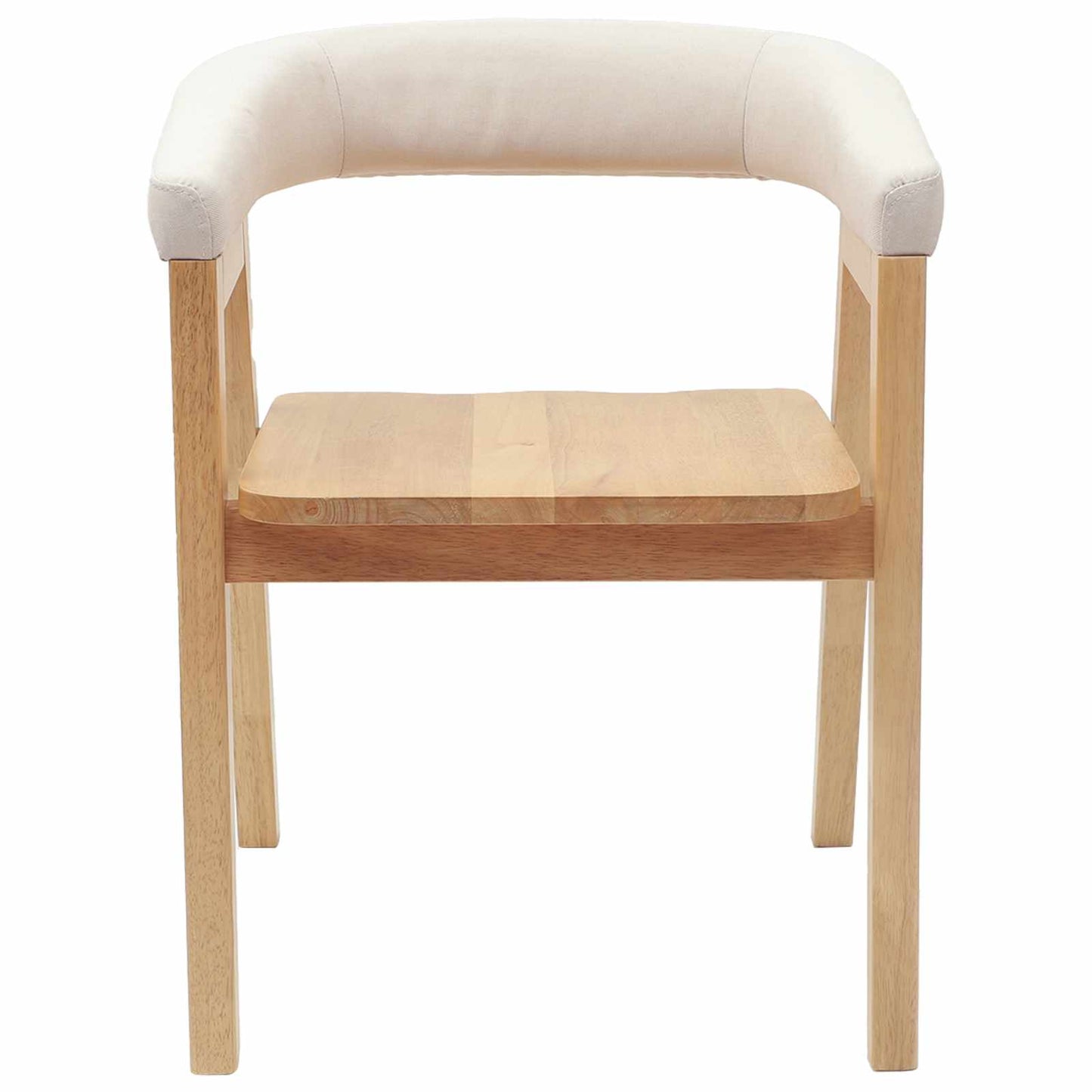 Esszimmerstühle 2 Stk. Massives Gummiholz Natur 54 x 57 x 73 cm