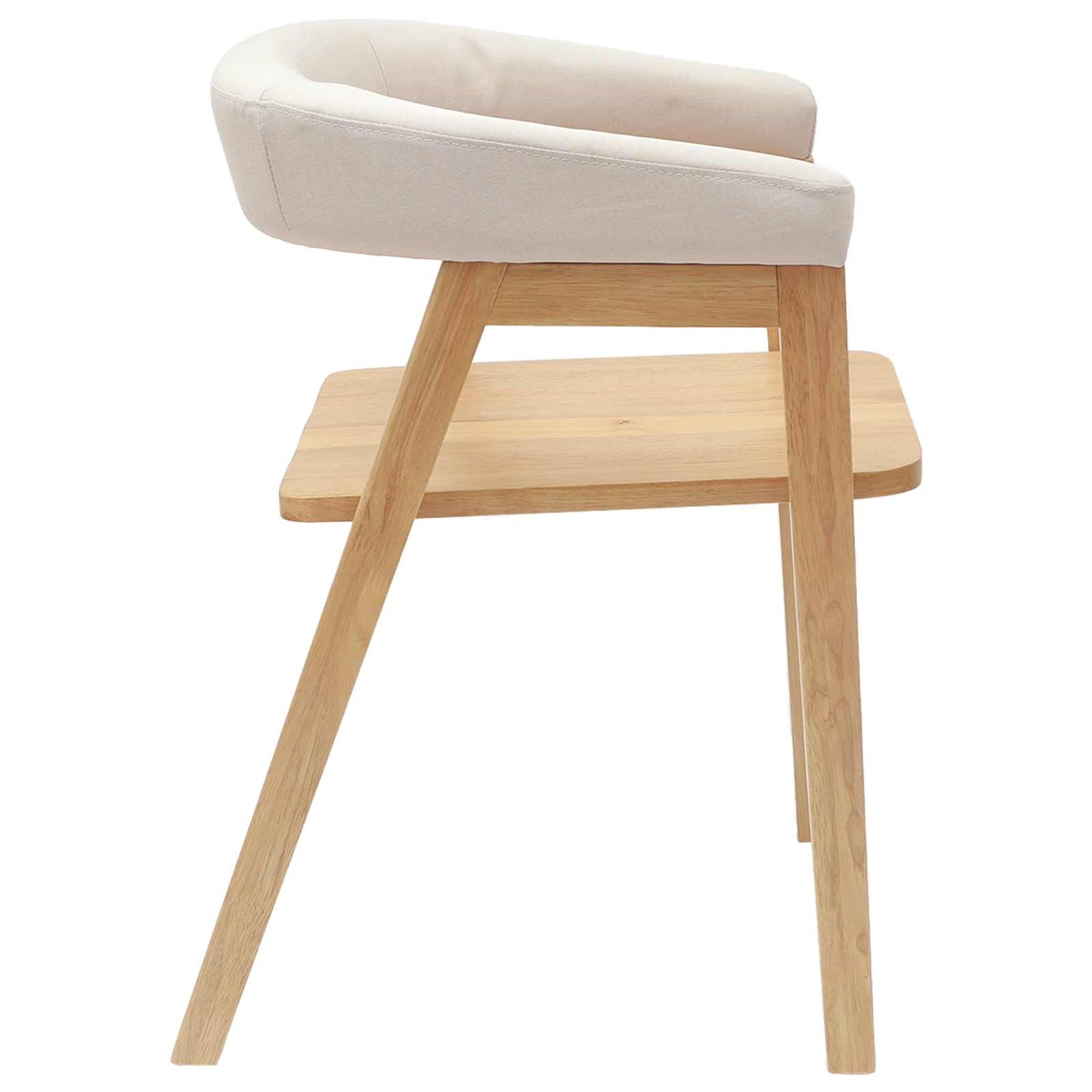 Esszimmerstühle 2 Stk. Massives Gummiholz Natur 54 x 57 x 73 cm