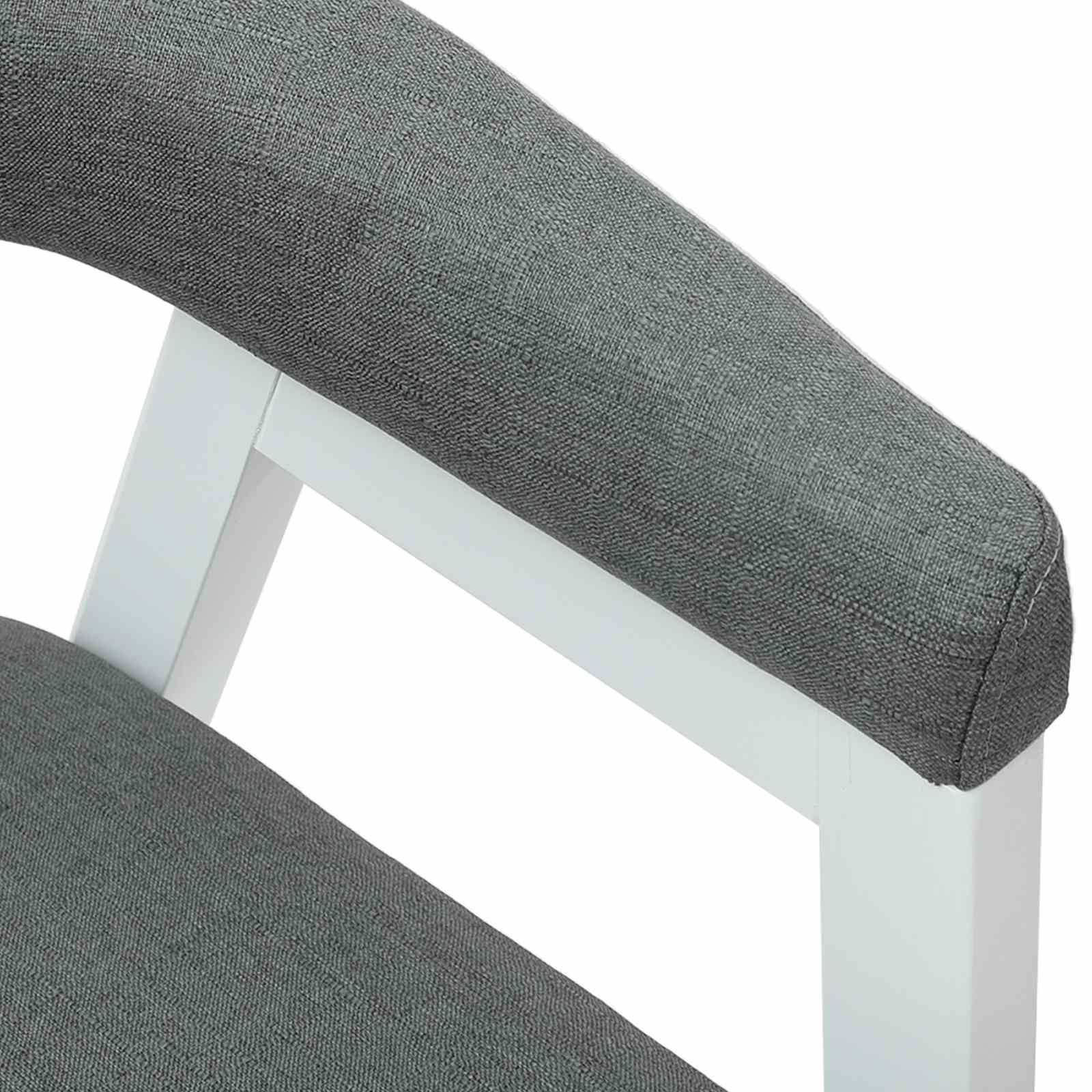Esszimmerstühle 2 Stk. Massives Gummiholz Weiß 54 x 57 x 73 cm