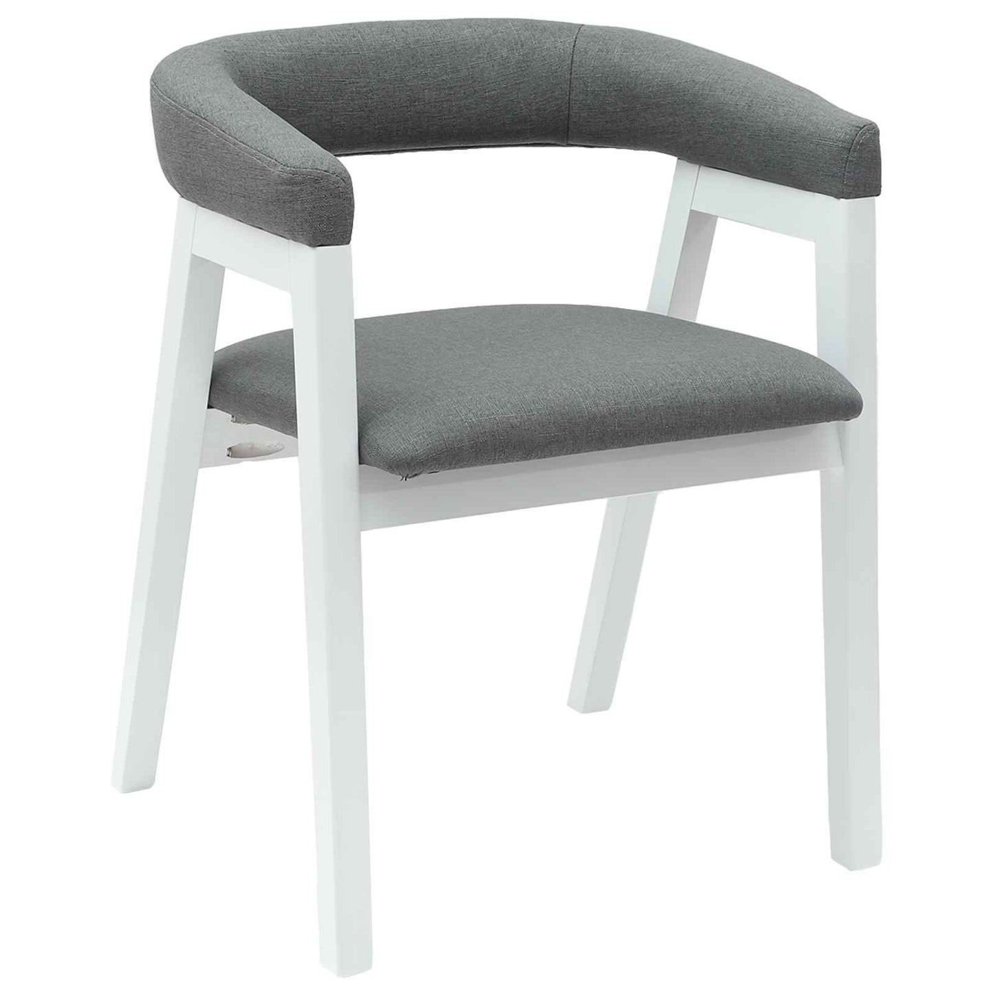 Esszimmerstühle 2 Stk. Massives Gummiholz Weiß 54 x 57 x 73 cm