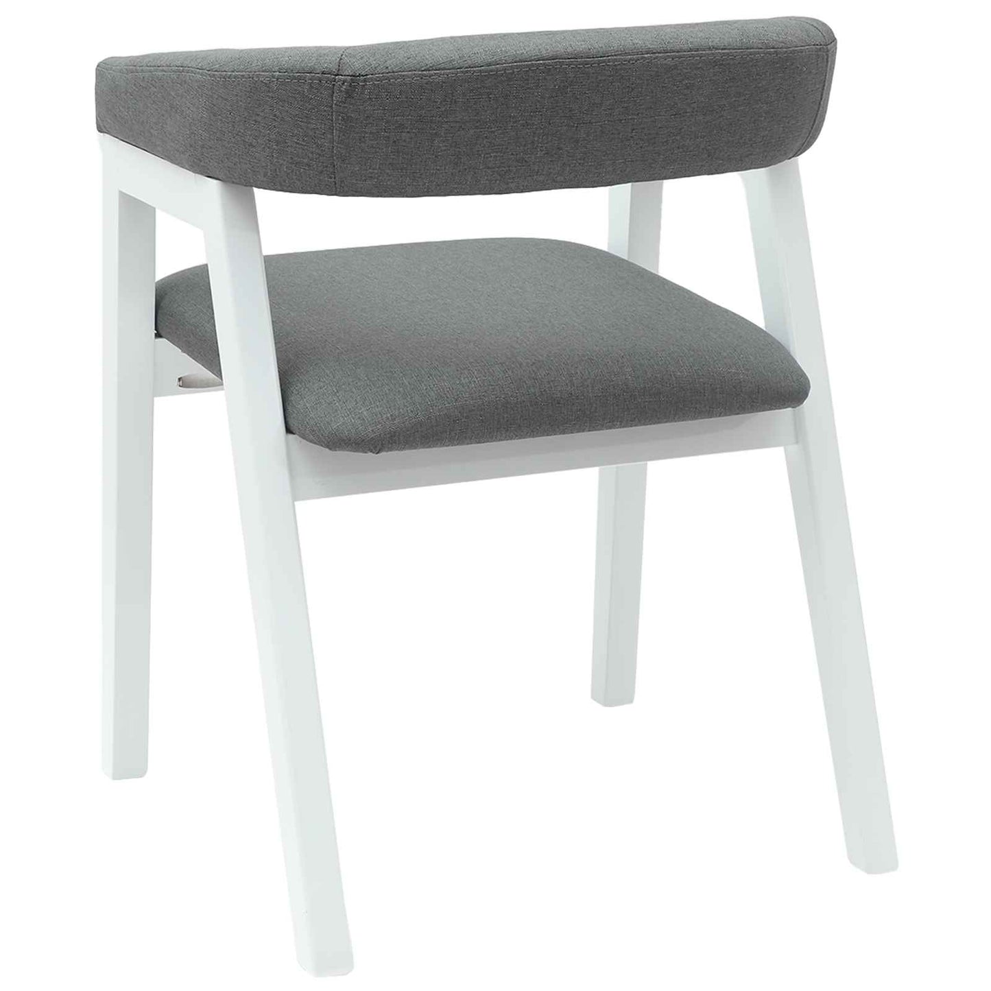 Esszimmerstühle 2 Stk. Massives Gummiholz Weiß 54 x 57 x 73 cm