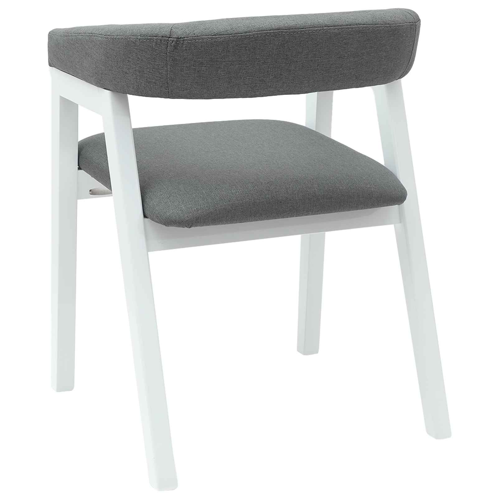 Esszimmerstühle 2 Stk. Massives Gummiholz Weiß 54 x 57 x 73 cm