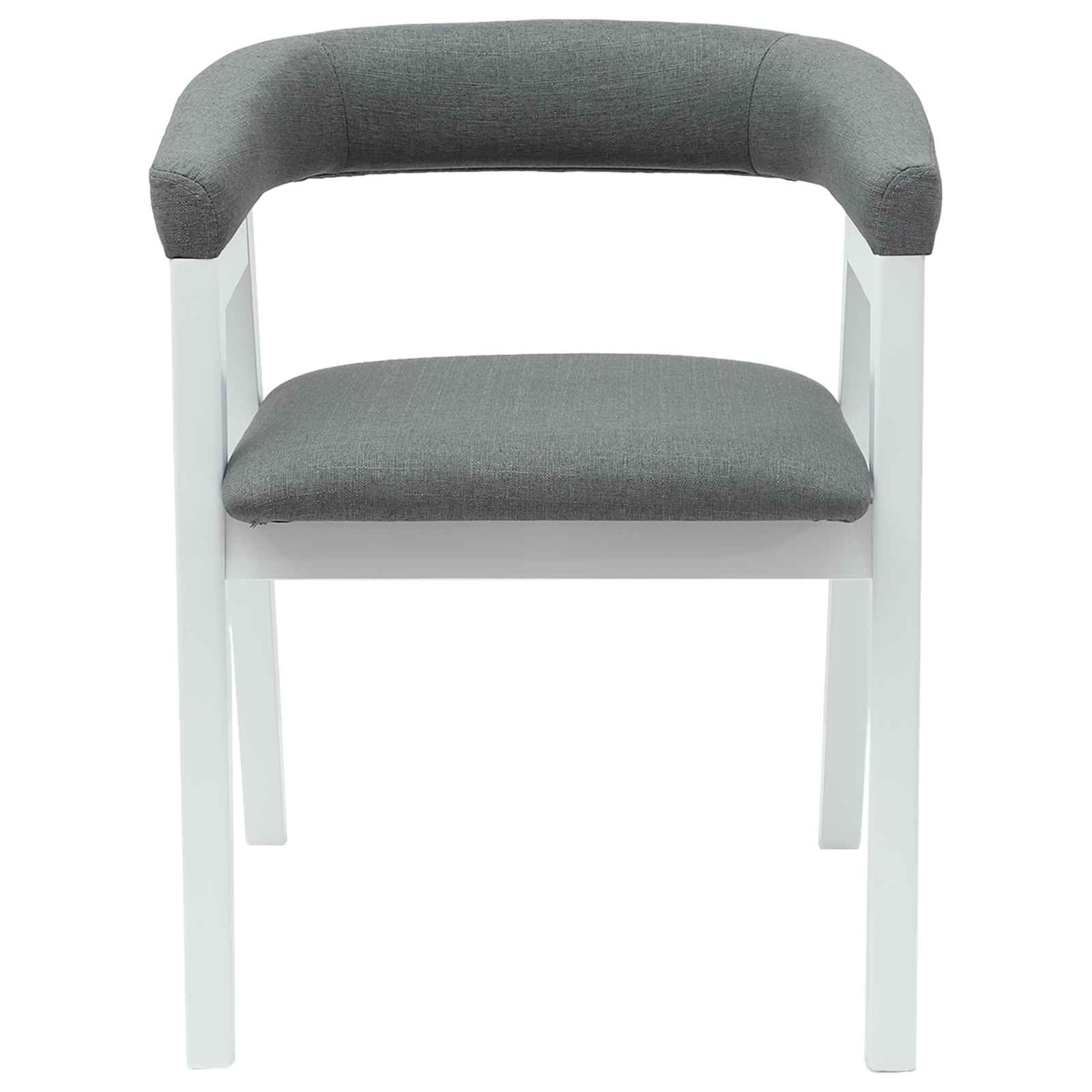 Esszimmerstühle 2 Stk. Massives Gummiholz Weiß 54 x 57 x 73 cm