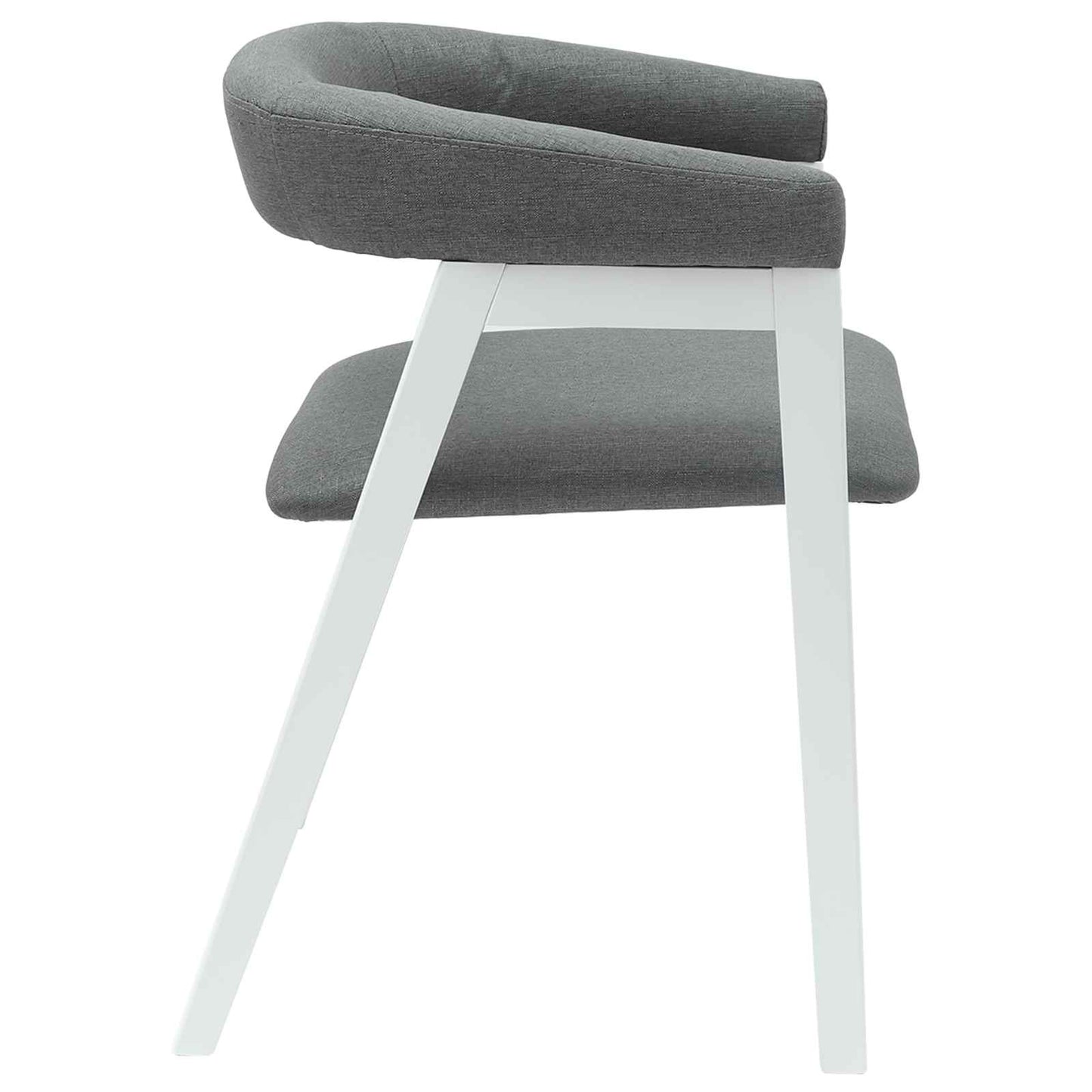 Esszimmerstühle 2 Stk. Massives Gummiholz Weiß 54 x 57 x 73 cm