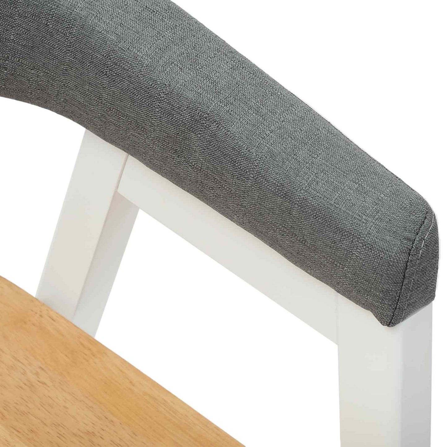 Esszimmerstühle 2 Stk. Massives Gummiholz Weiß 54 x 57 x 73 cm